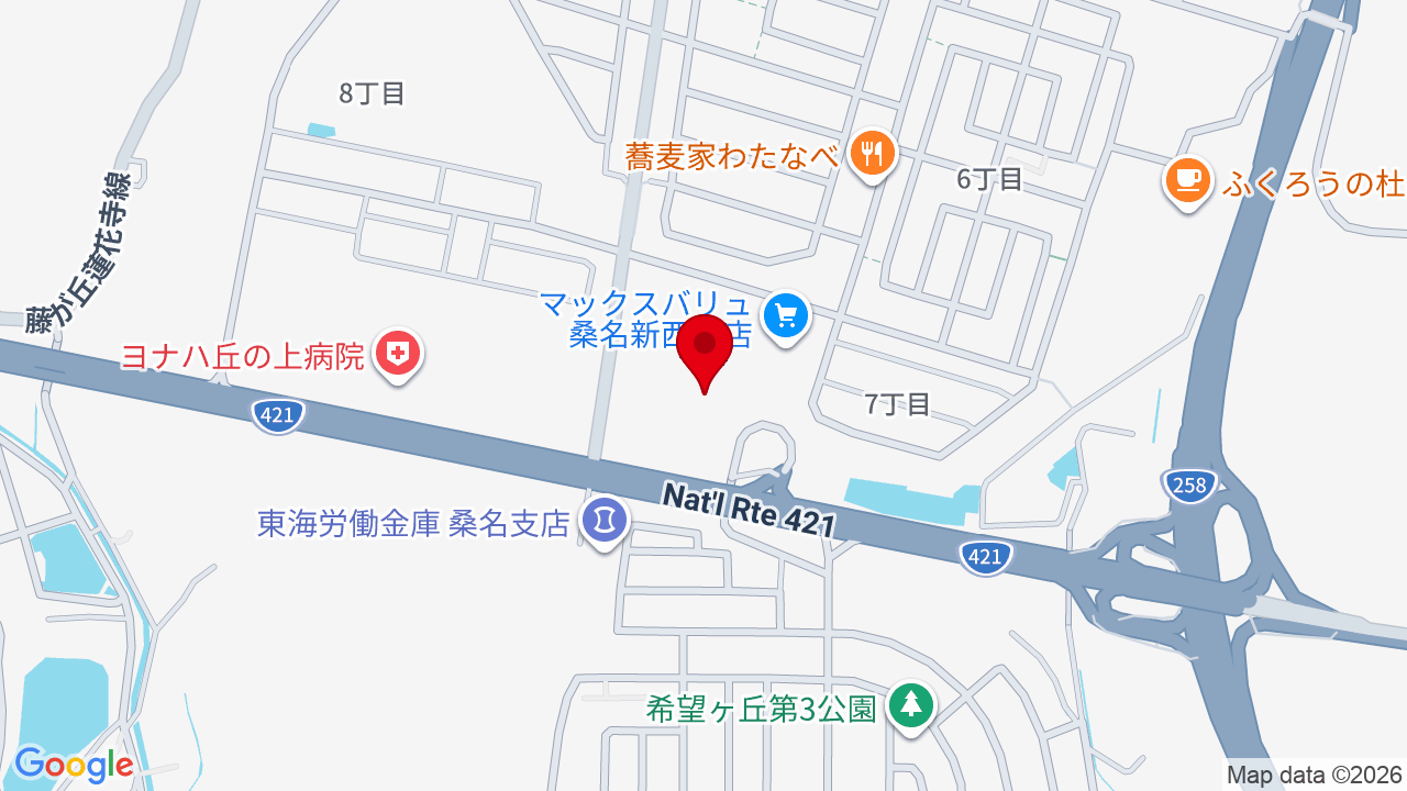 イオンタウン桑名新西方店 入り口前周辺の地図